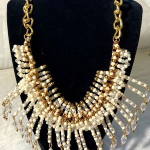 Statement beaded necklace